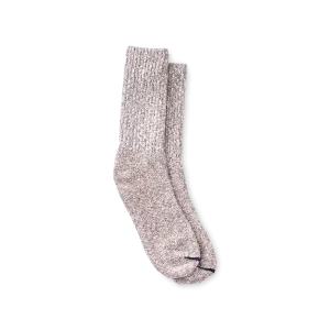 Cotton Blend Ragg Crew  Unisex Cotton Blend Ragg Crew Socks in Hot Burgundy/Navy/White Cotton Blend
