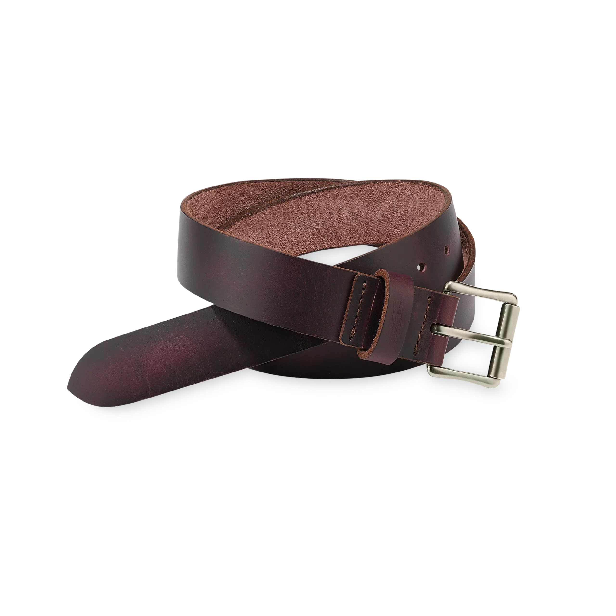 Classic Heritage Leather Belt Men's Belt in Black Cherry Excalibur Leather