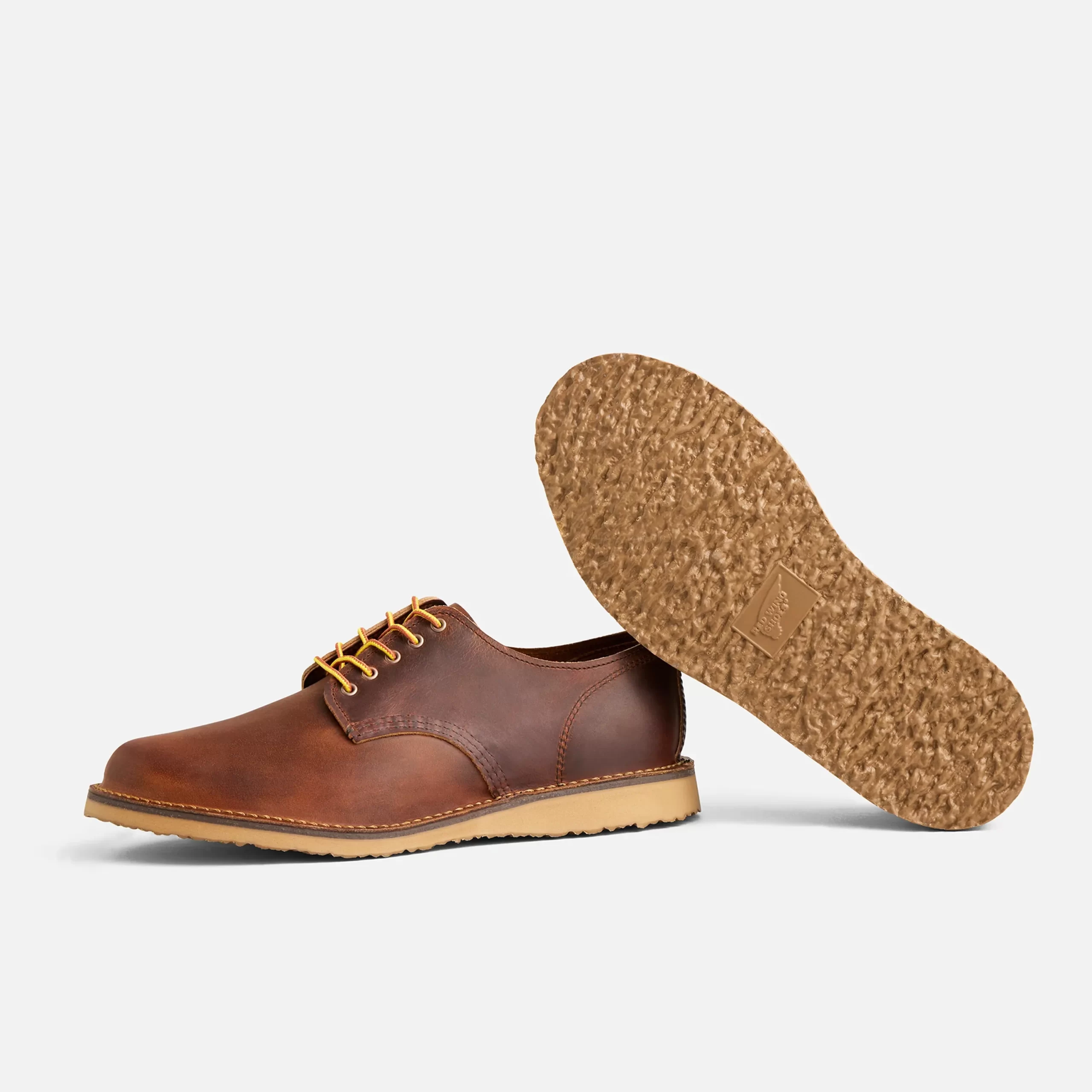 Weekender Oxford Men's Oxford in Copper Rough & Tough Leather - Image 7