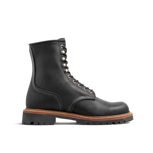 Logger  Men's Logger in Black Oil Slick Leather