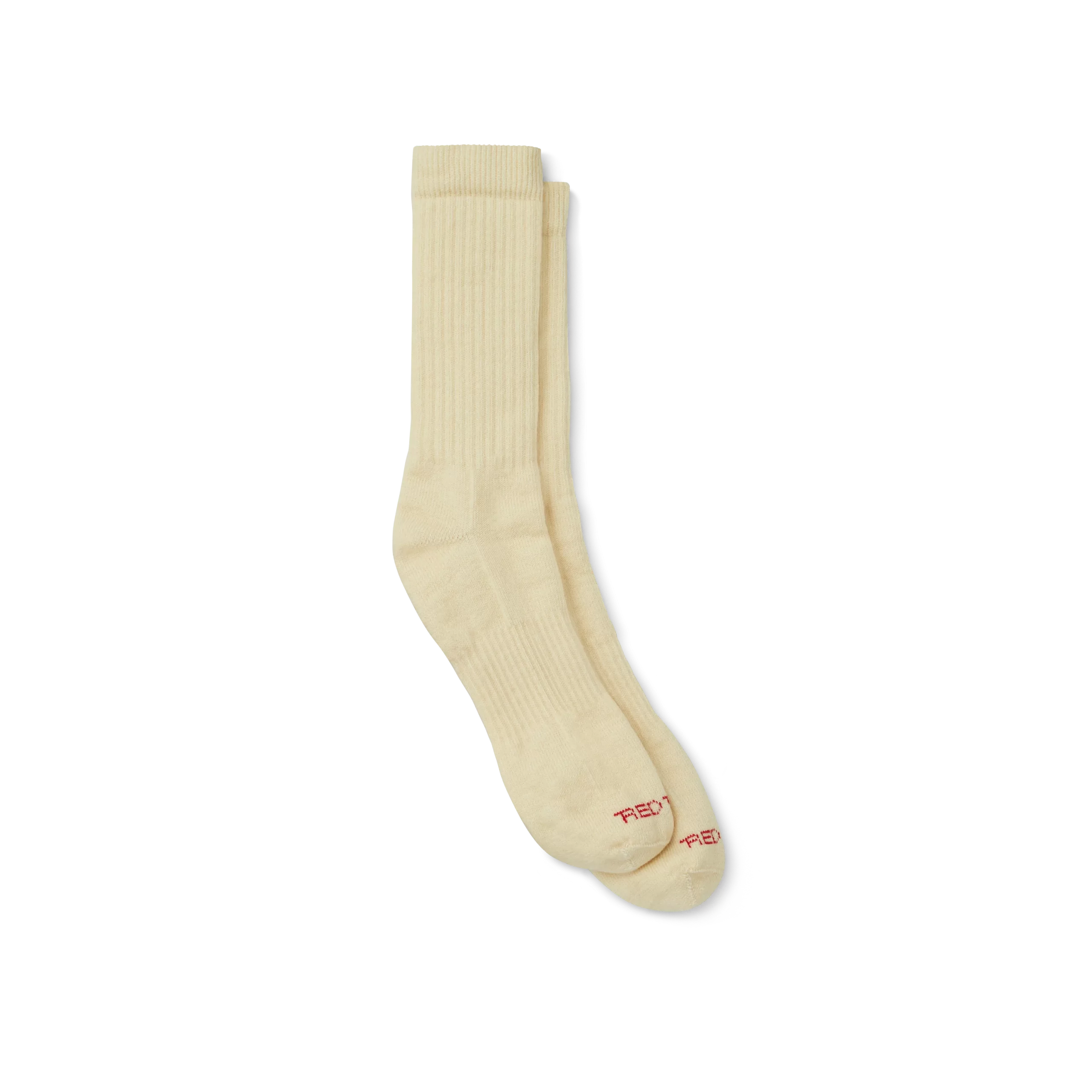 Full Crew Socks Unisex Full Crew Socks in Cream