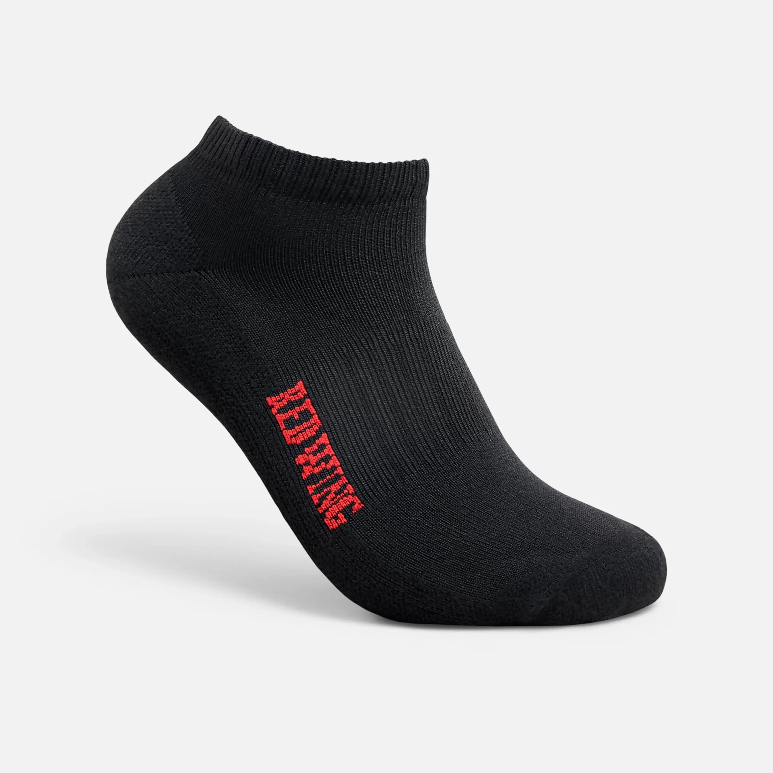 Nilit™ Breeze Cooling Light Weight Low Cut Unisex Breeze Nylon Low Cut Crew Sock in Black - Image 2