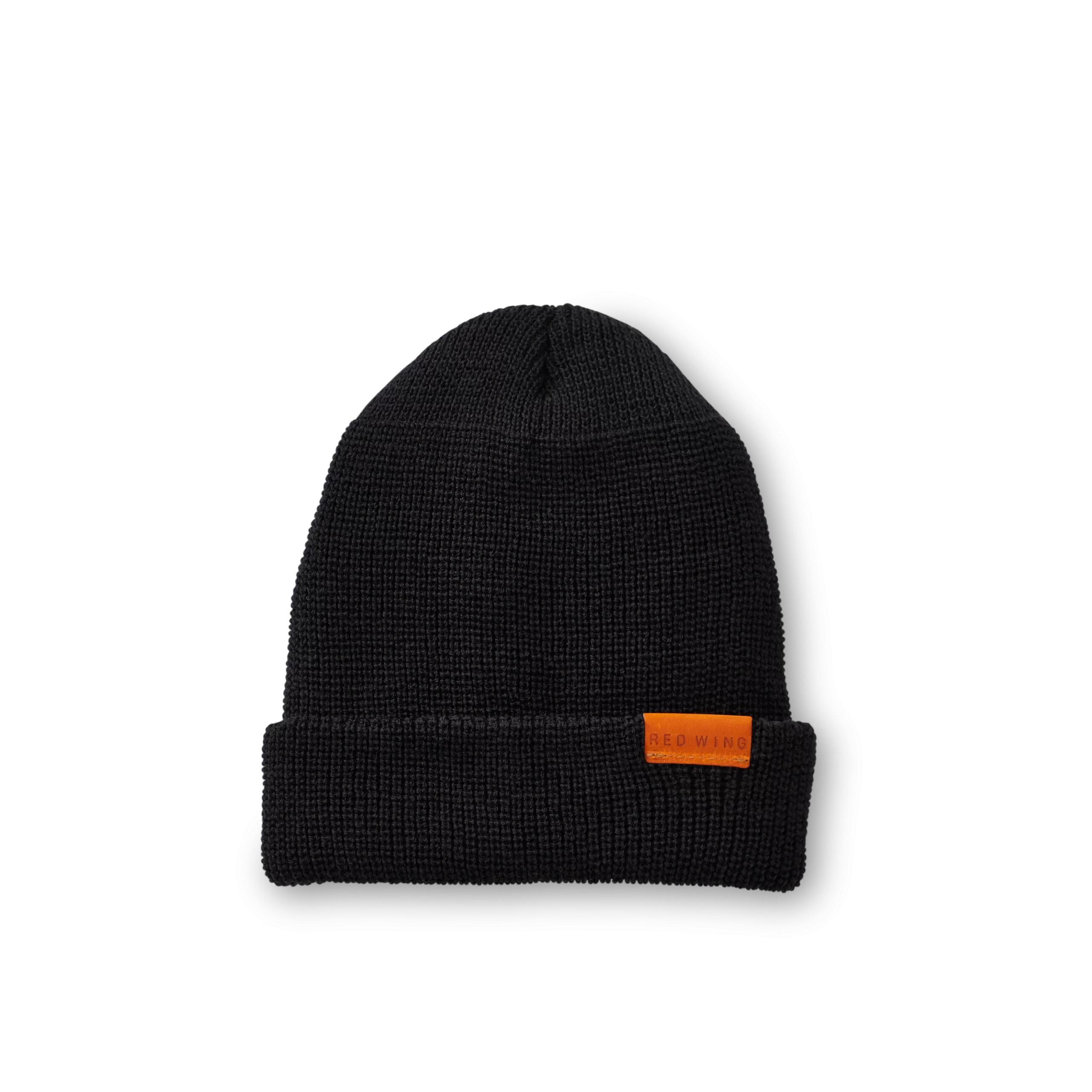 Merino Wool Knit Beanie Hat Unisex Merino Wool Knit Hat in Black