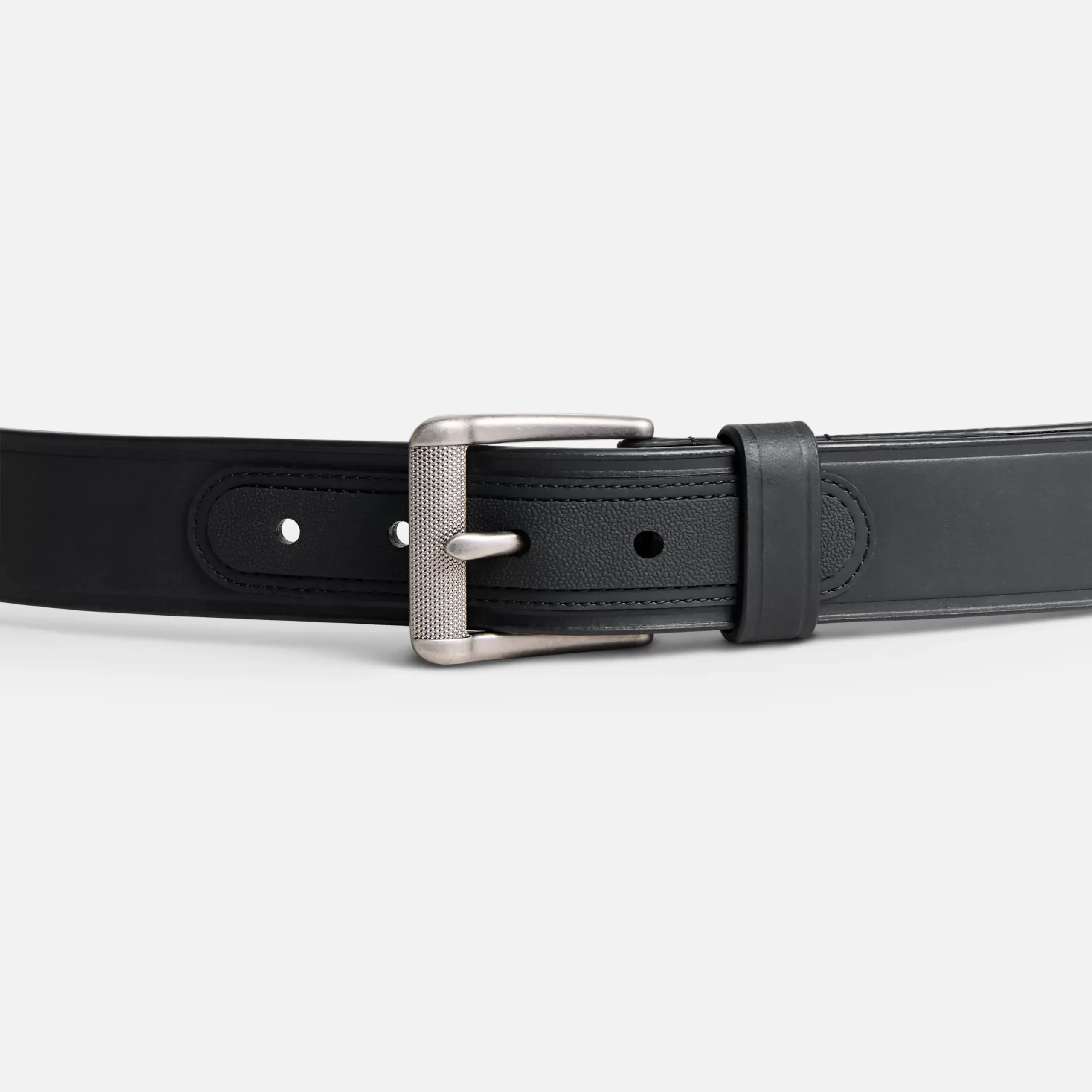 Heavy Duty Work Leather Belt Men's Leather Belt in Black - Image 2