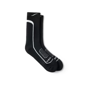 Premium Safety Women's Light Weight 3/4 Crew  Women's Merino Wool Blend 3/4 Crew sock in Black & Gray