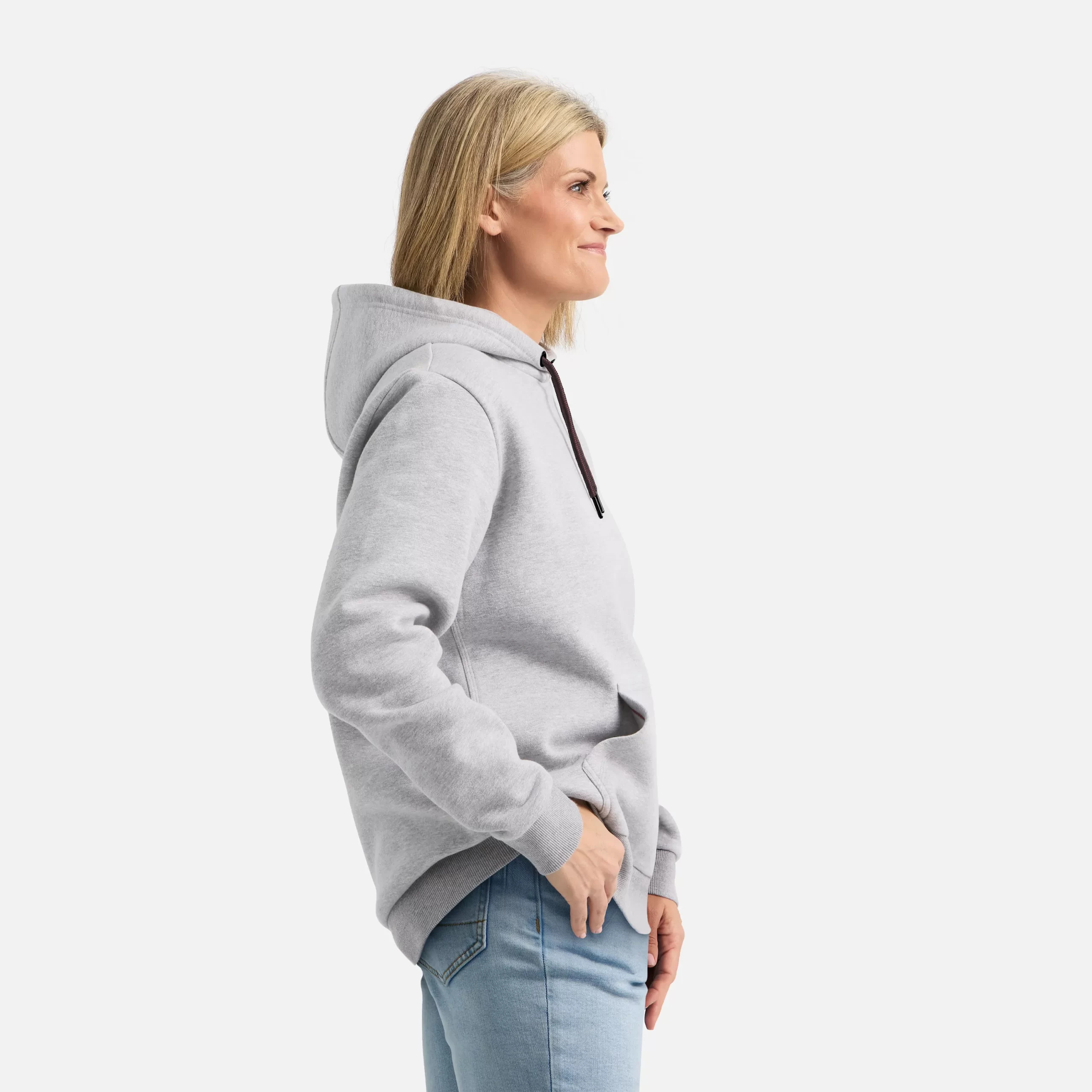 Hoodie Women's Hoodie in Heather Gray - Image 3