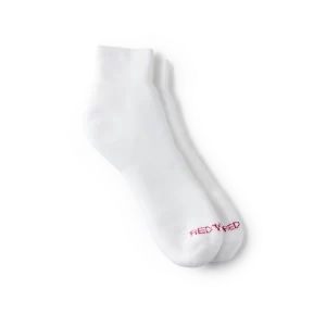 Performance Work Medium Weight Quarter Crew  Unisex Acrylic Blend Quarter Crew Sock in White