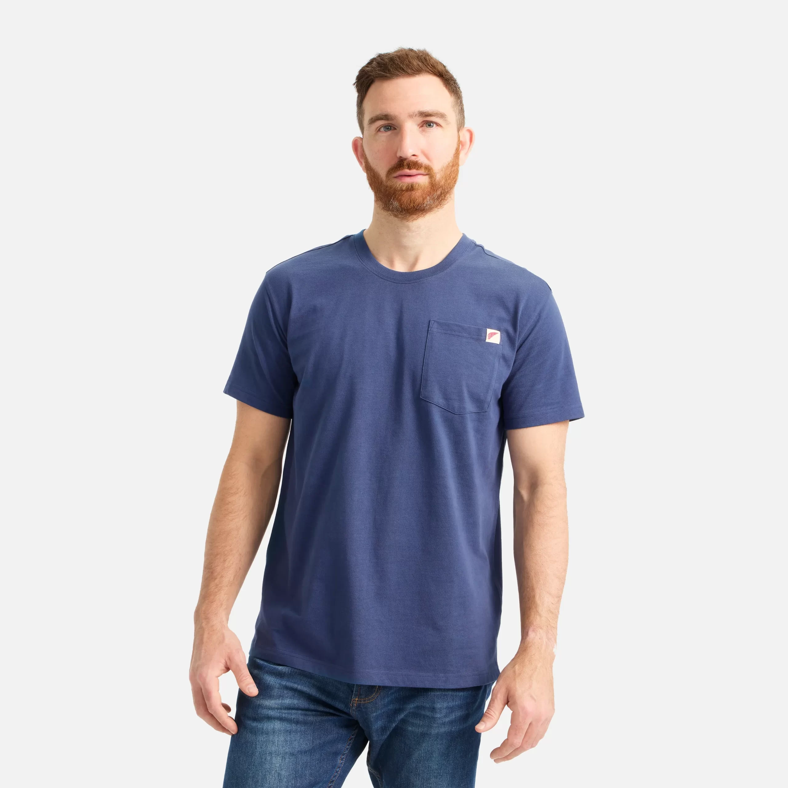 Short Sleeve Pocket T-Shirt Men's Short Sleeve T-Shirt in Navy - Image 2