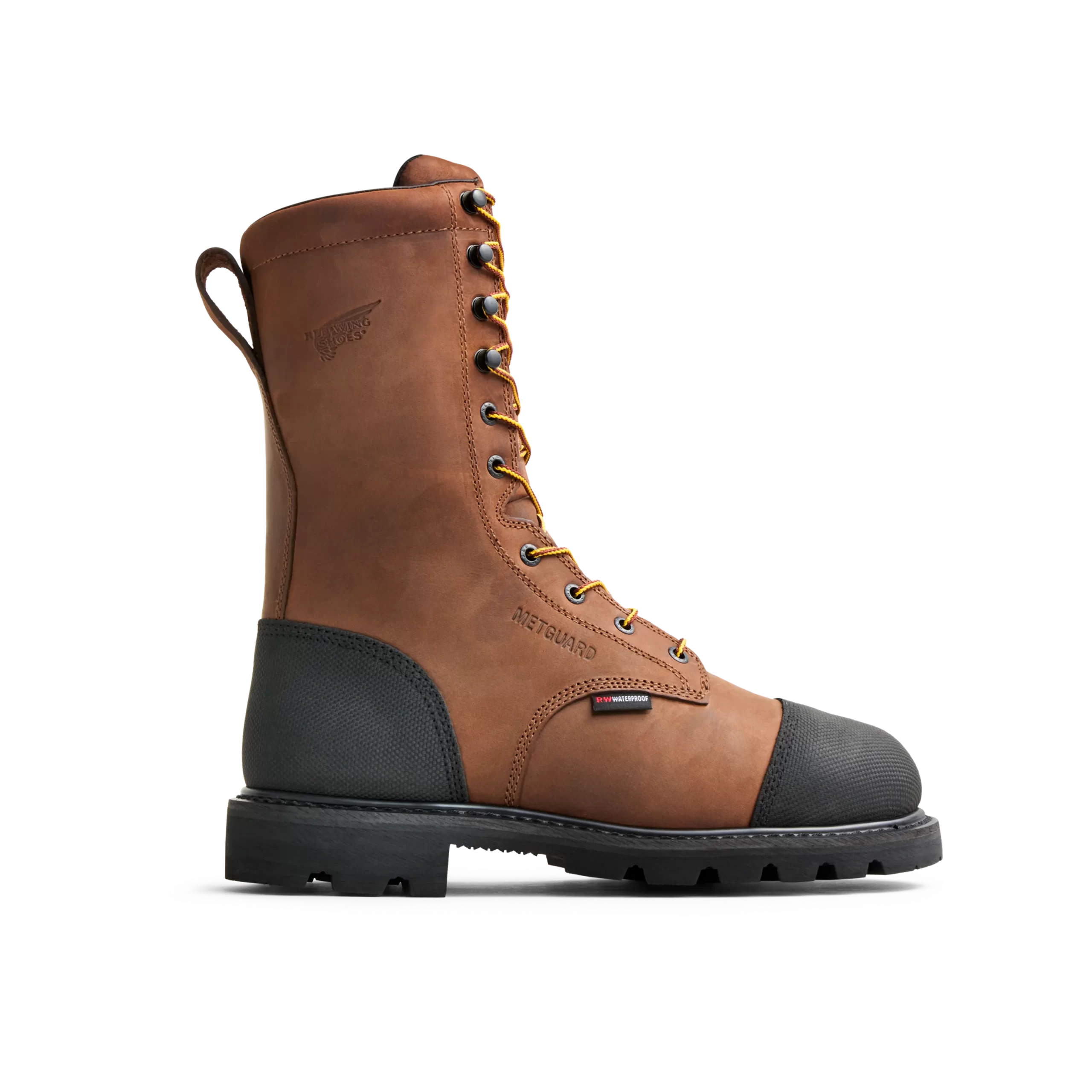 TruWelt Men's 10-inch Waterproof Safety Toe Metguard Boot