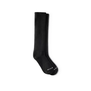 Everyday Work Medium Weight Over-the-Calf  Unisex Cotton Blend Over-the-Calf Sock in Black
