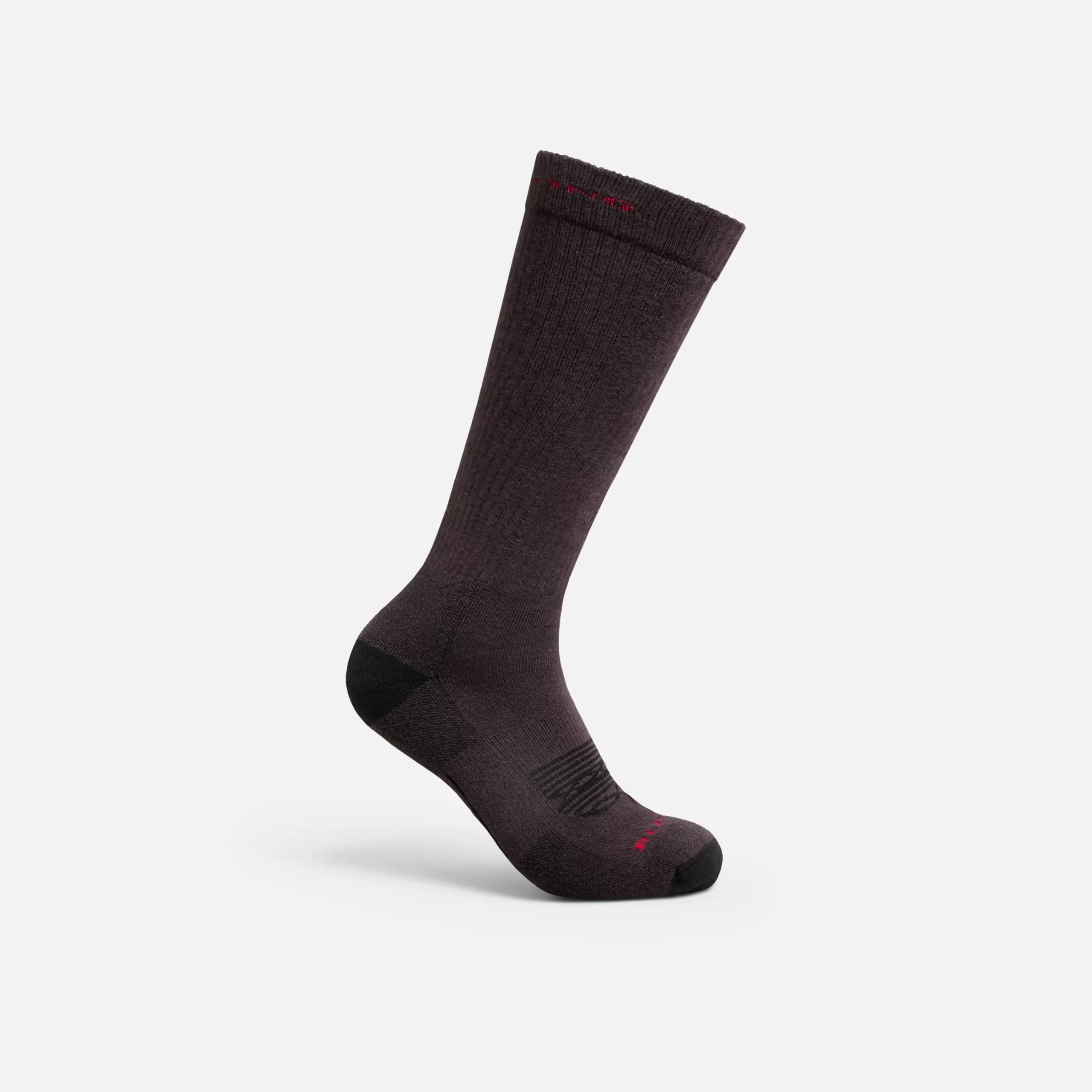 Western Boot Over-the-Calf Unisex Western Work Sock in Brown - Image 2