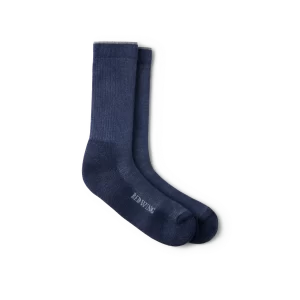 Premium Work Light Weight Crew  Unisex Merino Wool Blend Crew Sock in Navy