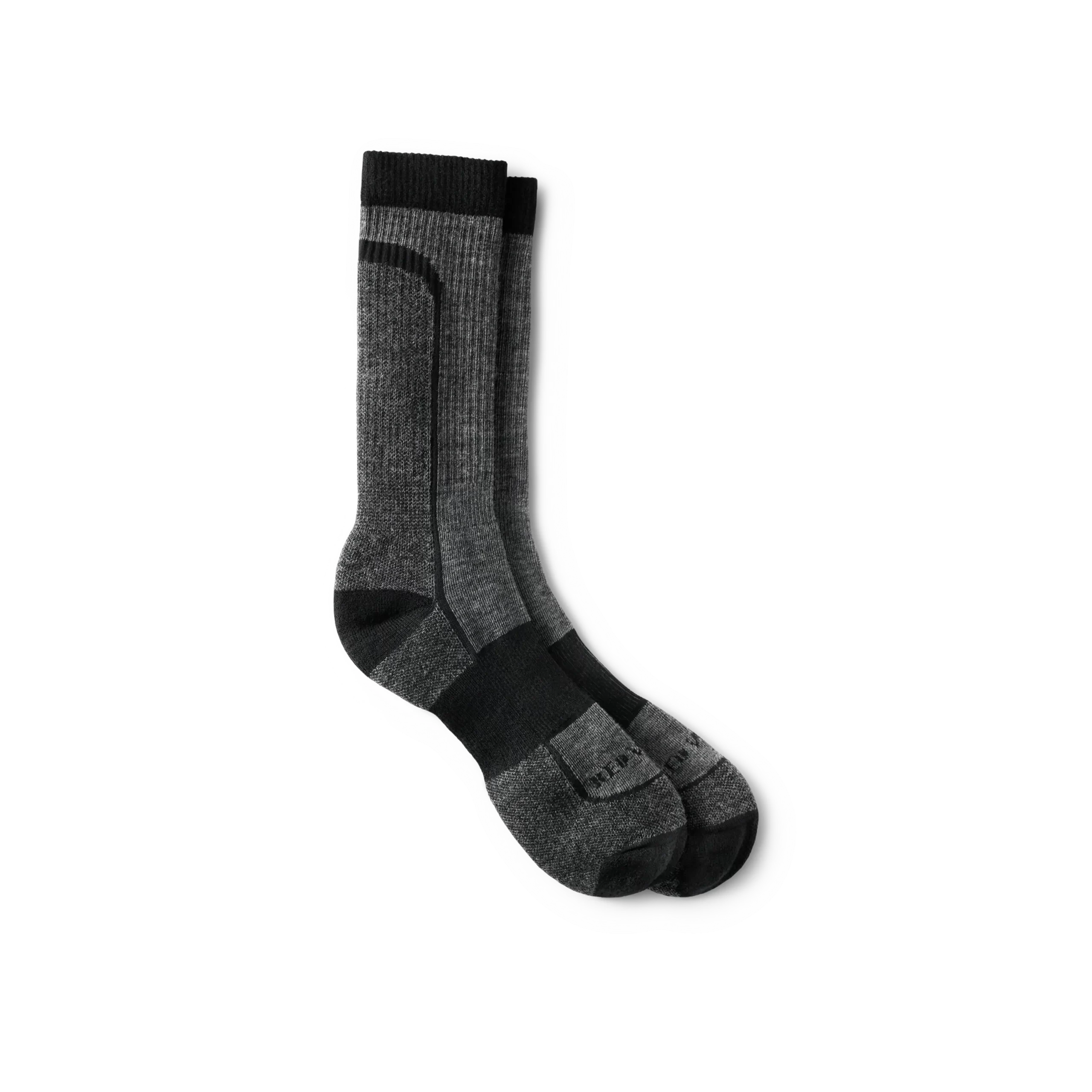 Premium Safety Light Weight Crew Unisex Merino Wool Blend Crew Sock in Black