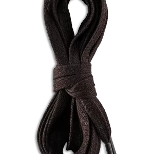 48-inch Flat Waxed Lace  Unisex Lace in Brown Waxed Cotton