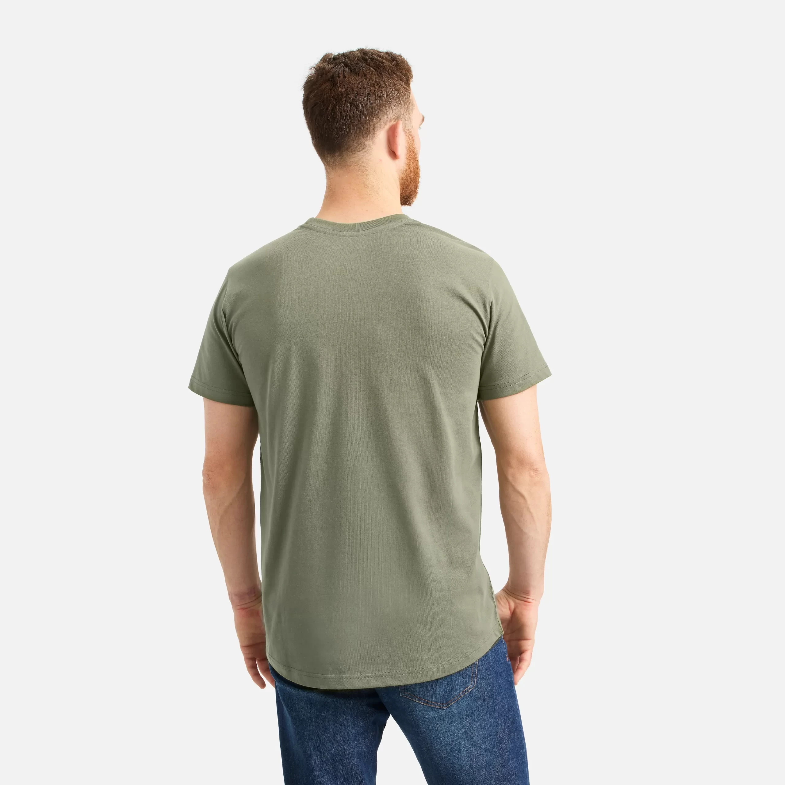 Short Sleeve Pocket T-Shirt Men's Short Sleeve T-Shirt in Olive Green - Image 4