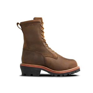 LoggerMax  Men's 9-inch Waterproof, Safety Toe Logger Boot