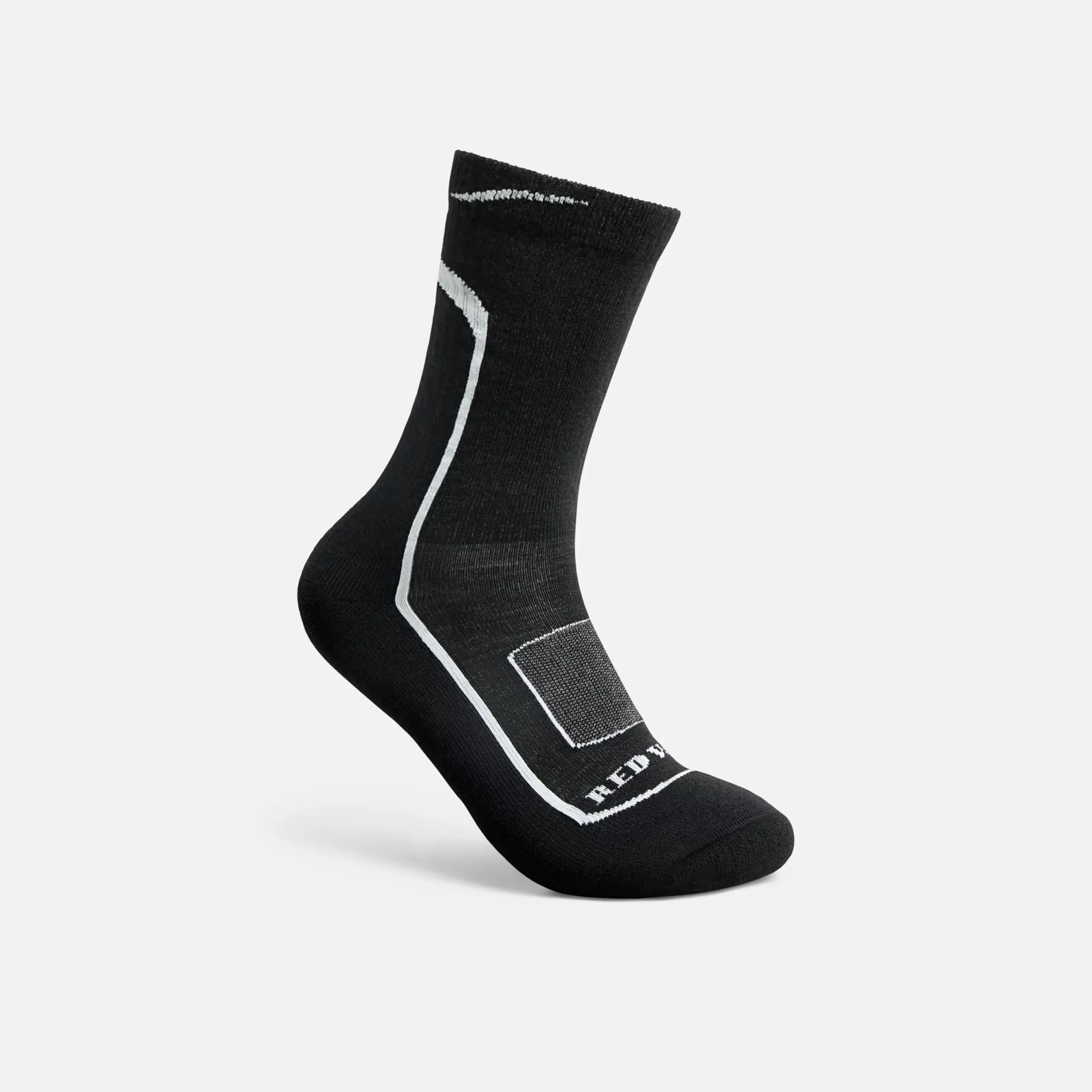 Premium Safety Women's Light Weight 3/4 Crew Women's Merino Wool Blend 3/4 Crew sock in Black & Gray - Image 2
