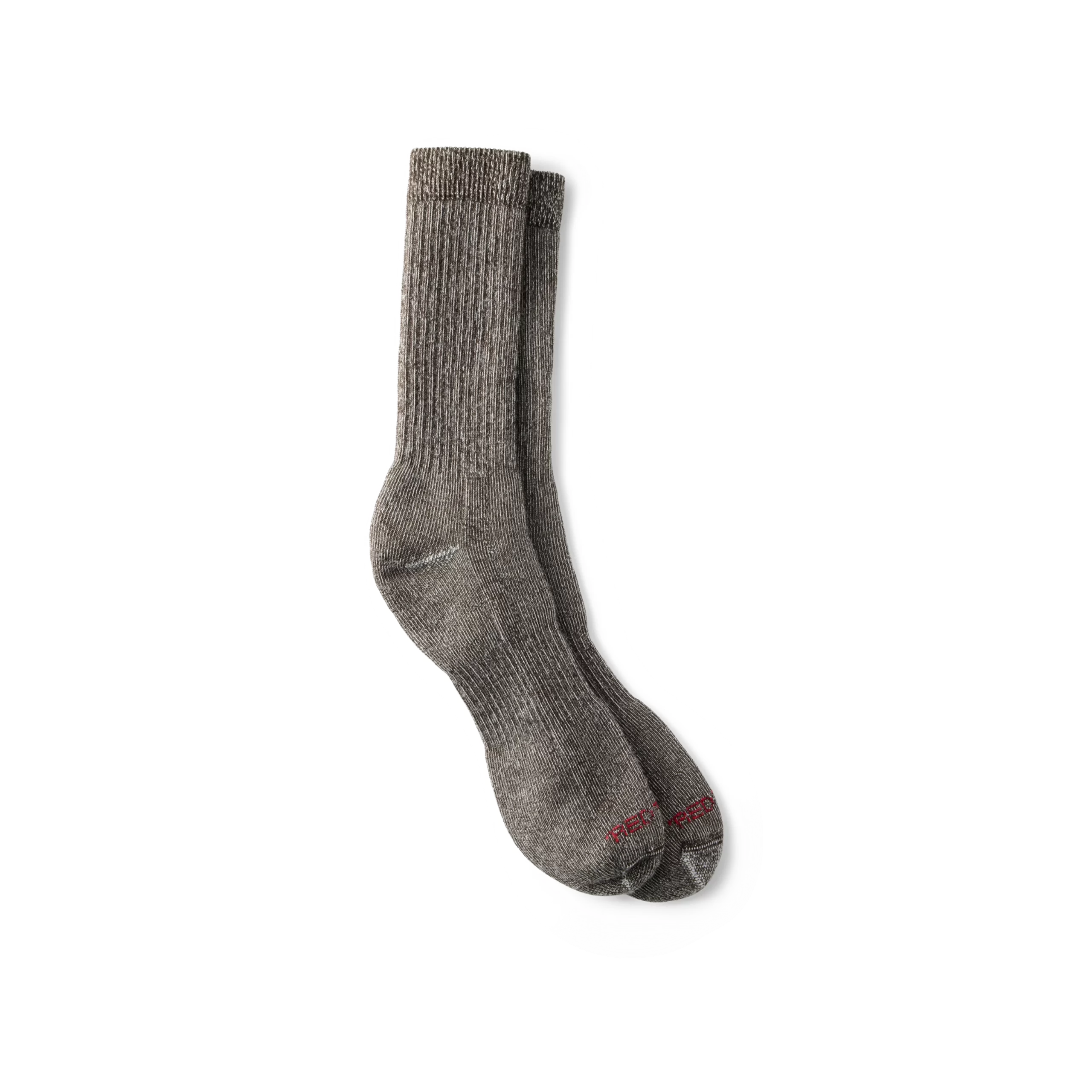 Premium Work Medium Weight Crew Unisex Merino Wool Blend Crew Sock in Brown