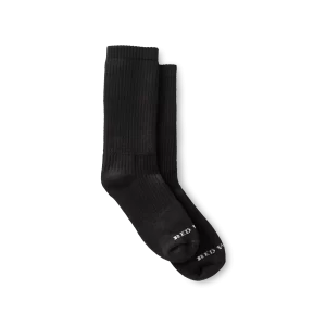Cushion Crew Socks  Unisex Cushion Crew Socks in Black Cotton Blend